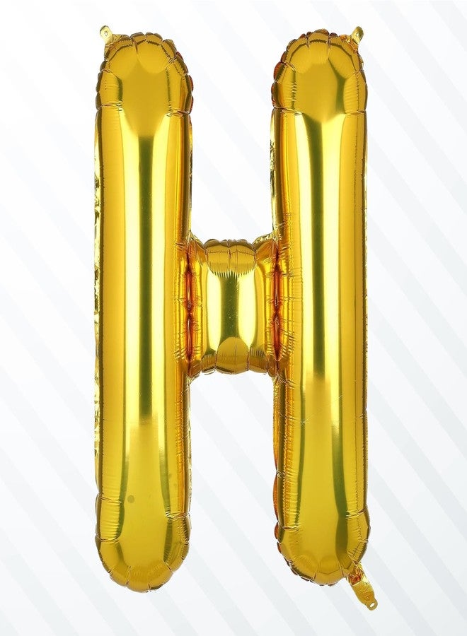 Flyloons Gold H Alphabets Letter Foil Balloons Perfect for Birthday Decoration Items, Anniversary, Bachelorette, Wedding, Farewell Create Your Own Custom Phrase and Name - Image 1